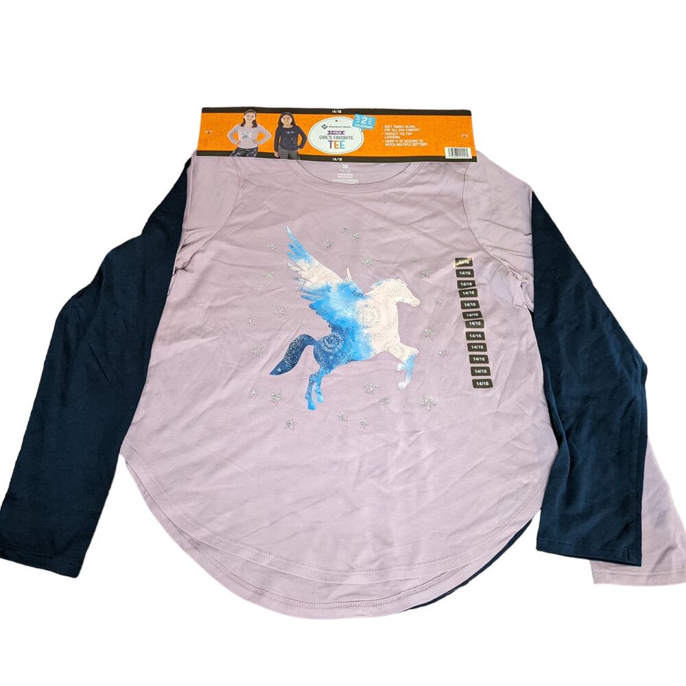 Members Mark‎ Girls Favorite Shirt Set Size 14/16 Unicorn Stars Constellations